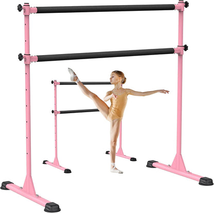 Freestanding Ballet Bar, Height Adjustable Ballet Bar, Heavy Duty Dance Bar, with Non-Slip Rubber Pads, Enhanced Stability, Dance/Yoga/Fitness Stretching Bar, Ideal for Kids and Adults