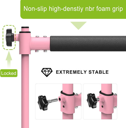 Freestanding Ballet Bar, Height Adjustable Ballet Bar, Heavy Duty Dance Bar, with Non-Slip Rubber Pads, Enhanced Stability, Dance/Yoga/Fitness Stretching Bar, Ideal for Kids and Adults