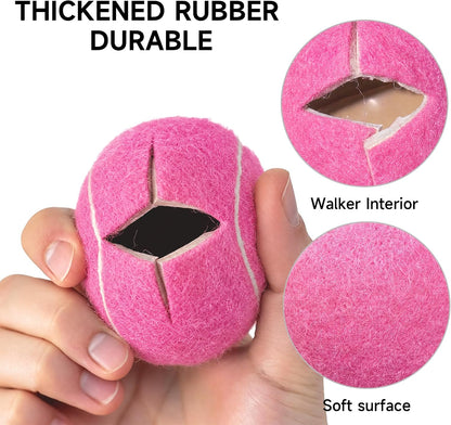 2 Pack Walker Tennis Balls – Pre-Cut Tennis Balls for Walker or Furniture Legs, Long Lasting Ski Glides & Pads, Easy Installation, Floor Protectors