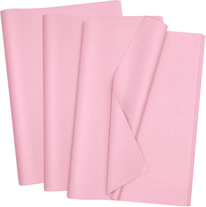 100 Sheets Pink Tissue Paper 20x14 Inches