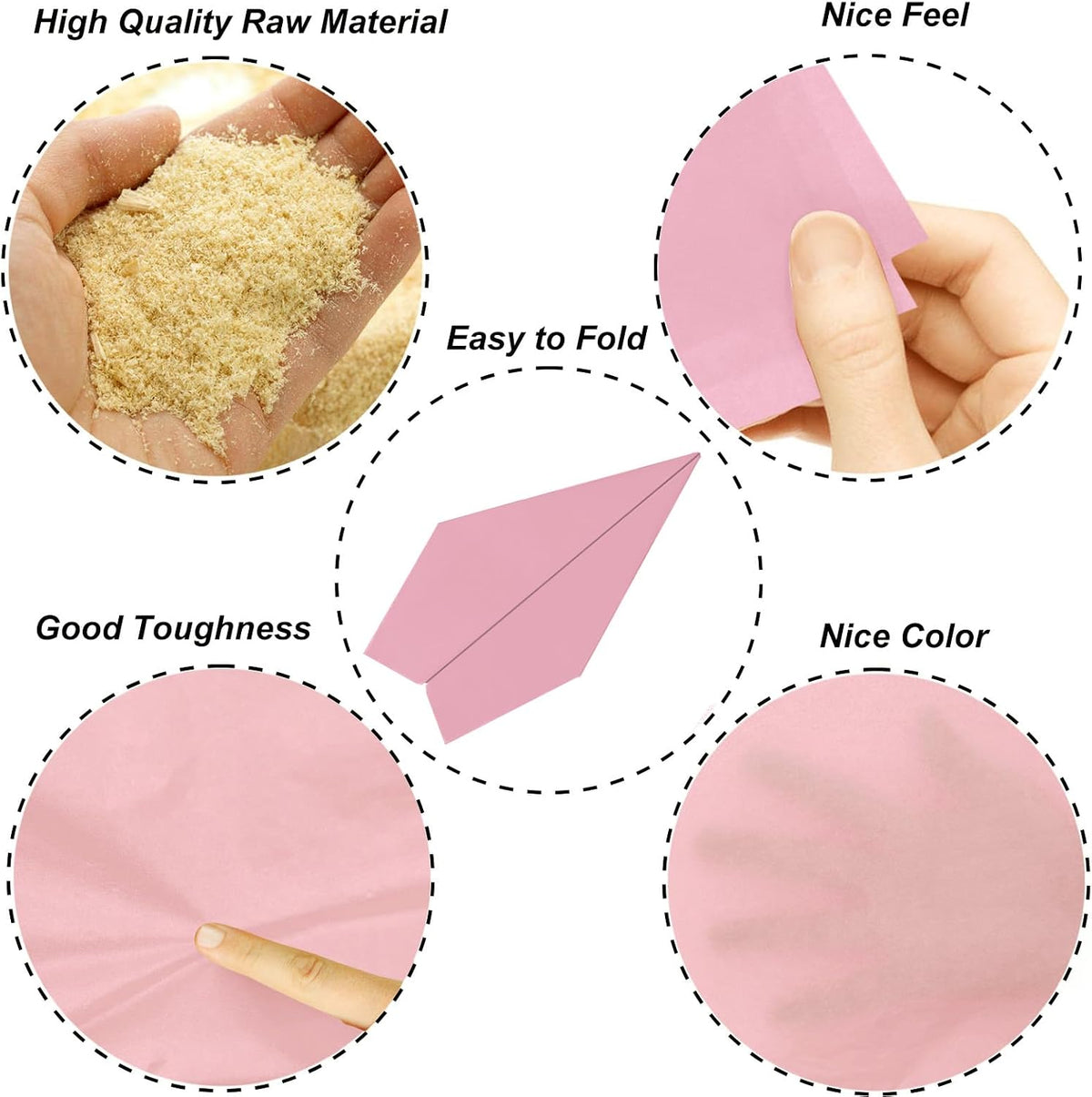 100 Sheets Pink Tissue Paper 20x14 Inches