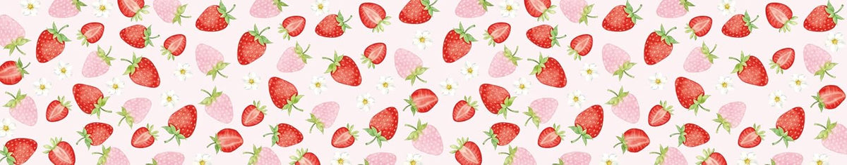 Strawberry Table Runner 72x13 Inch, Cute Fruit Cottagecore Decor