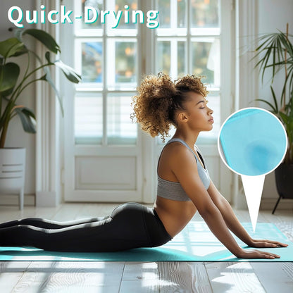 2 Pack Non-Slip Hot Yoga Towel Set,Super Absorbent Microfiber in, 24.5" x 72" - Anti-Slip, Injury Free Design for Pilates, Yoga Mats, Exercise, and Fitness Gear Light Pink