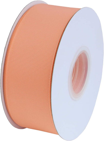 ITIsparkle 11/2" Inch Grosgrain Ribbon 25 Yards-Roll Set for Gift Wrapping Cake Decoration Party Favor Hair Braids Hair Bow Baby Shower Decoration Floral Arrangement Craft Supplies, Peach Ribbon
