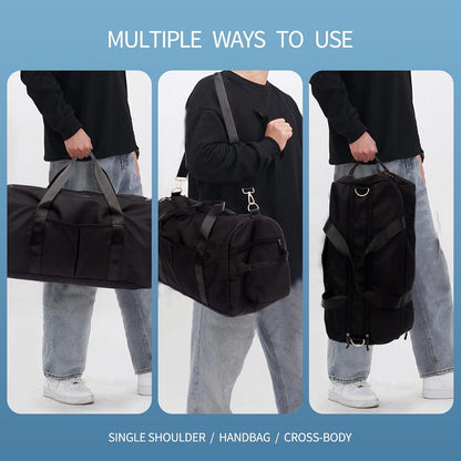 Sports Duffel Bags with Cosmetic Gym Bag for Women Men Travelling Waterproof Bag with Wet Pocket and Shoe Compartment