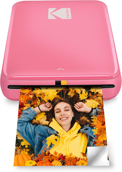 Step Instant Smartphone Photo Printer, Portable Mini Color Wireless Mobile Printer, Zink 2x3” (5.1x7.5 cm) Sticky-Back Photos, Bluetooth Compatible with iOS & Android Devices, Editing App, Pink