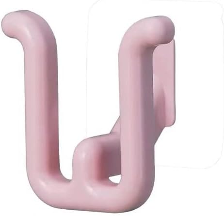 Slippers Hook Bathroom Shower flip Flops Adhesive Storage Organizer Rack Saving Space Babouche Sticky Holder (Pink)