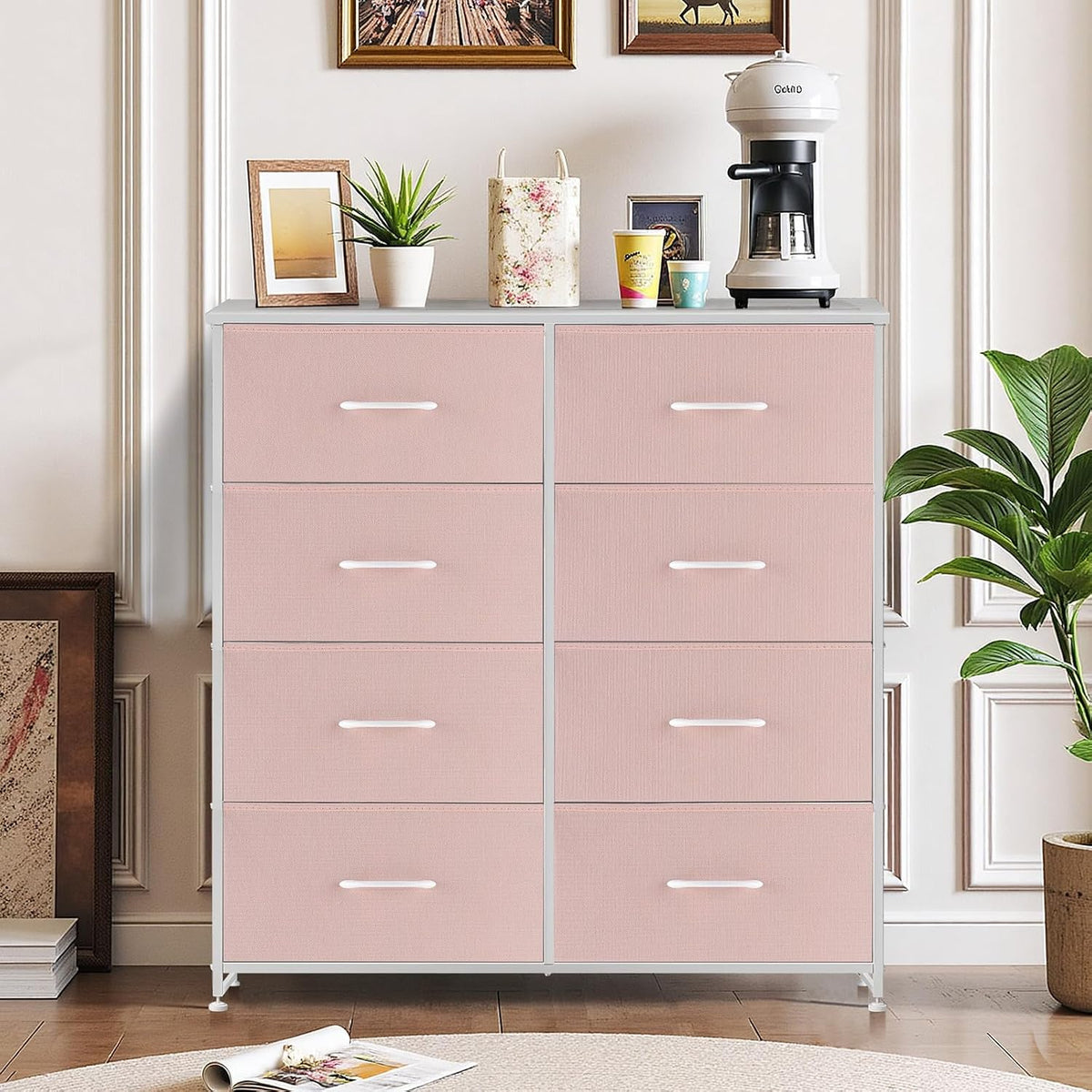 8-Drawer Dresser for Bedroom, Anti-Tip Tall Storage Organizer