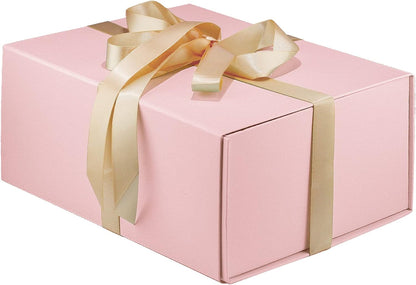 Pink Gift Box,9" X 7" X 4" with Ribbon for Presents Magnetic Closure Gift Packaging for Birthday,Valentine's Day,Mother's Day