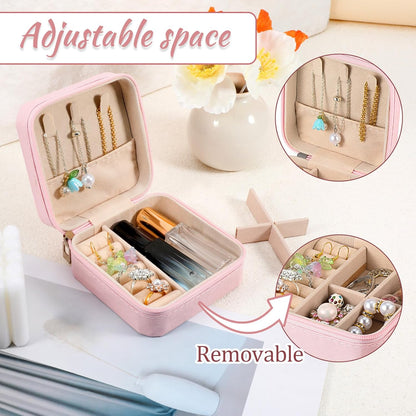 12 Pcs Mini Pink Travel Jewelry Case Bridesmaid Proposal Gift Boxes
