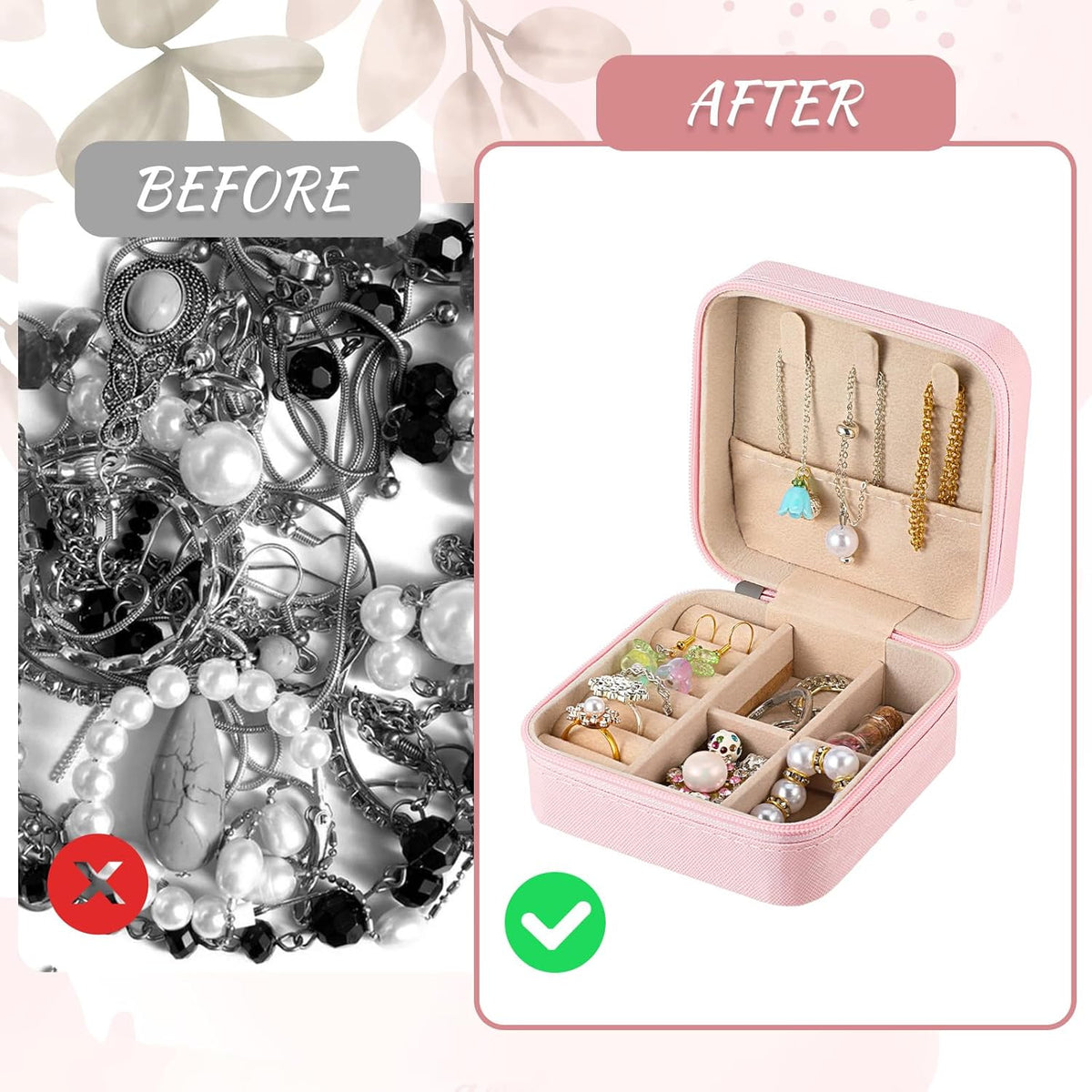 12 Pcs Mini Pink Travel Jewelry Case Bridesmaid Proposal Gift Boxes