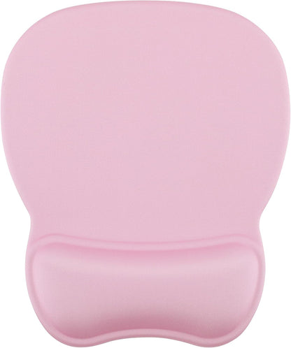 Ergonomic Mouse Pad with Gel Wrist Rest, 9.4 x 8.1 in, Pale Pink