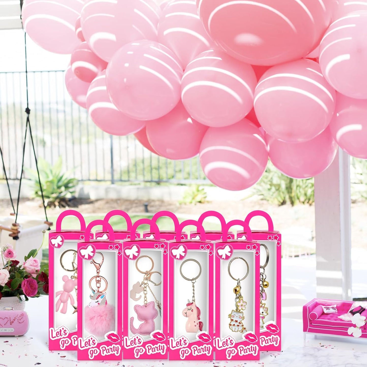 CrazyJan 12PCS Pink Girls Party Favor Boxes Pink Doll Gift Boxes Hot Pink Bachelorette Birthday Party Decoration Candy Favors Boxes for Girls Birthday Party Cowgirl Birthday Bridal Shower Supplies