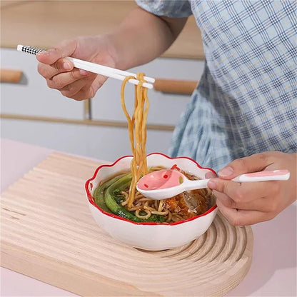 Coffee Spoon Adorable Strawberry Ceramic Spoon Hand-painted Coffee & Dessert Ladle Kitchen Accessories(Pink 2PCS)