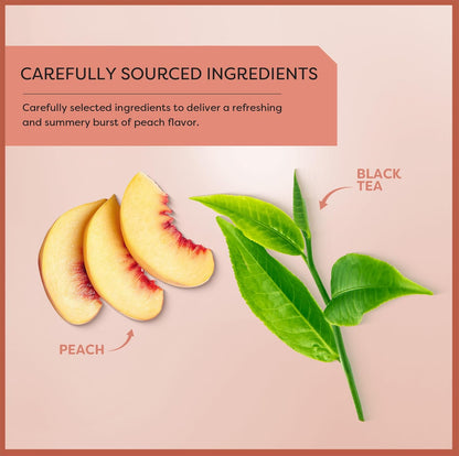 Sunny Peach Black Tea, 20 Tea Bags | Antioxidant Rich | Fruity Delight | Black Tea Bags