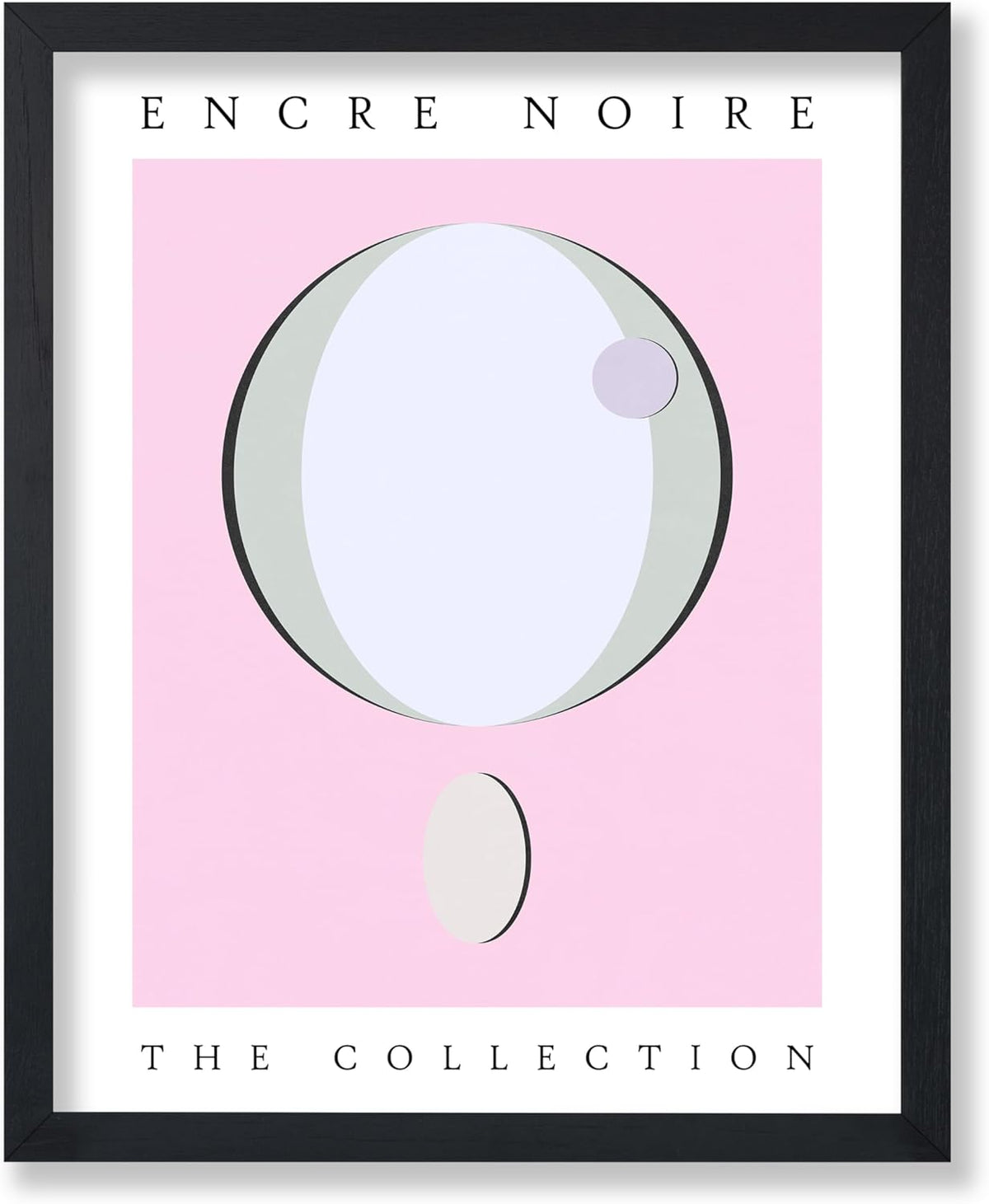 Encre Noire Poster - Pink Pastel Print - Chic Boho & Graphic Illustration Art - Modern Art - Aesthetic Living Room or Office Wall Decor - 8x10 UNFRAMED