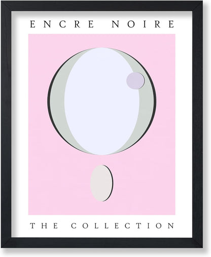 Encre Noire Poster - Pink Pastel Print - Chic Boho & Graphic Illustration Art - Modern Art - Aesthetic Living Room or Office Wall Decor - 8x10 UNFRAMED