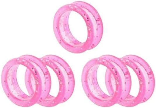5Pcs Pink Silicone Scissors,Inserts Finger Protector Ring for Barber Hair Cutting Scissors,Finger Rings Grips Grooming Shear Thumb,Pet Shears Hair Cutting Tools,Hair Cutting Shears,Personal Care