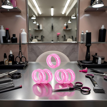 5Pcs Pink Silicone Scissors,Inserts Finger Protector Ring for Barber Hair Cutting Scissors,Finger Rings Grips Grooming Shear Thumb,Pet Shears Hair Cutting Tools,Hair Cutting Shears,Personal Care