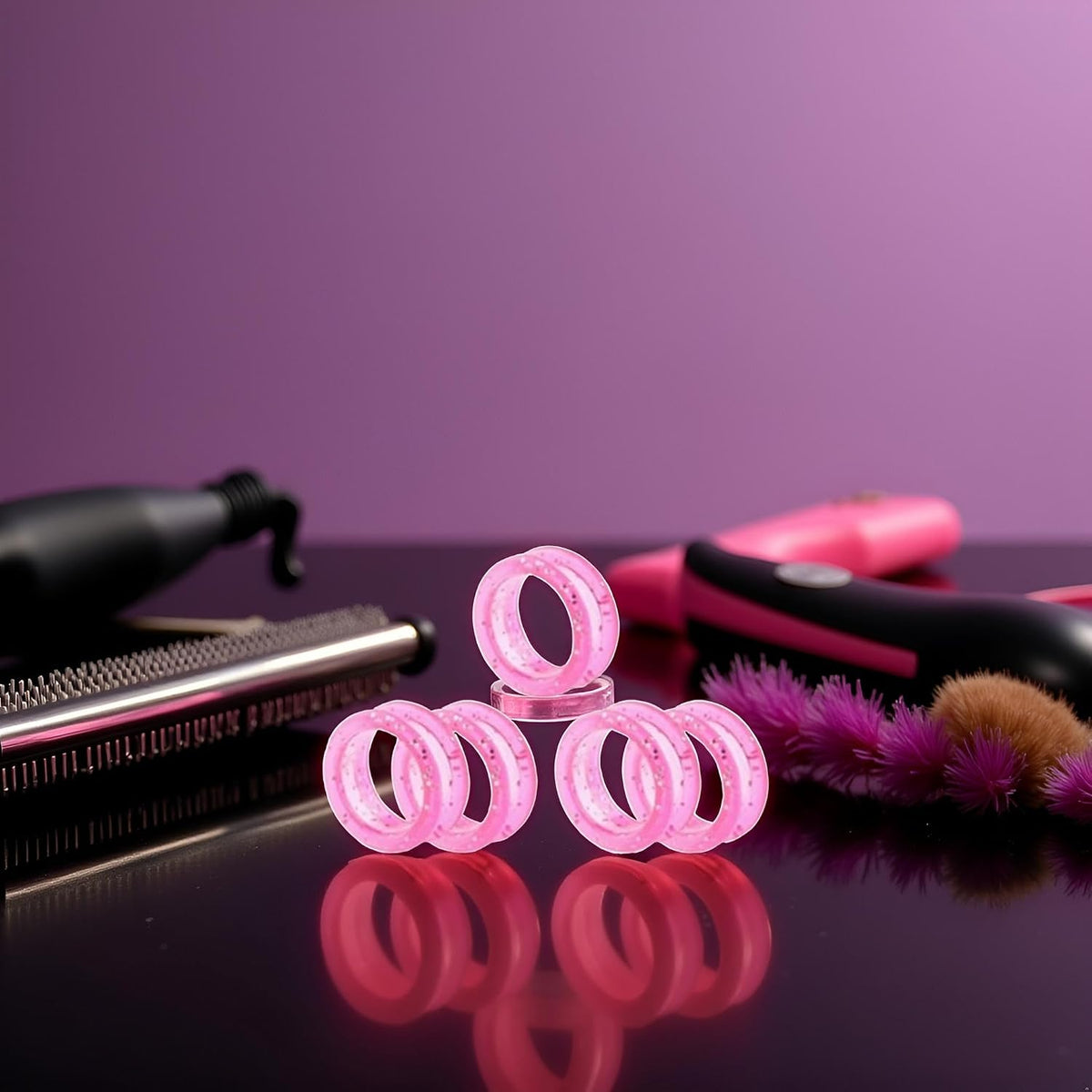5Pcs Pink Silicone Scissors,Inserts Finger Protector Ring for Barber Hair Cutting Scissors,Finger Rings Grips Grooming Shear Thumb,Pet Shears Hair Cutting Tools,Hair Cutting Shears,Personal Care