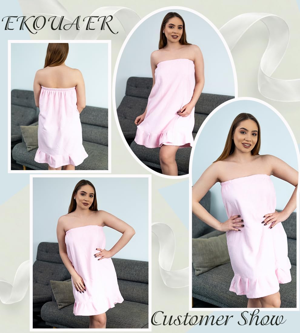 Towel Wrap for Women With Velcro Ruffle Wrap Robes