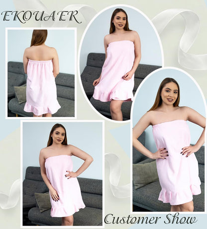 Towel Wrap for Women With Velcro Ruffle Wrap Robes