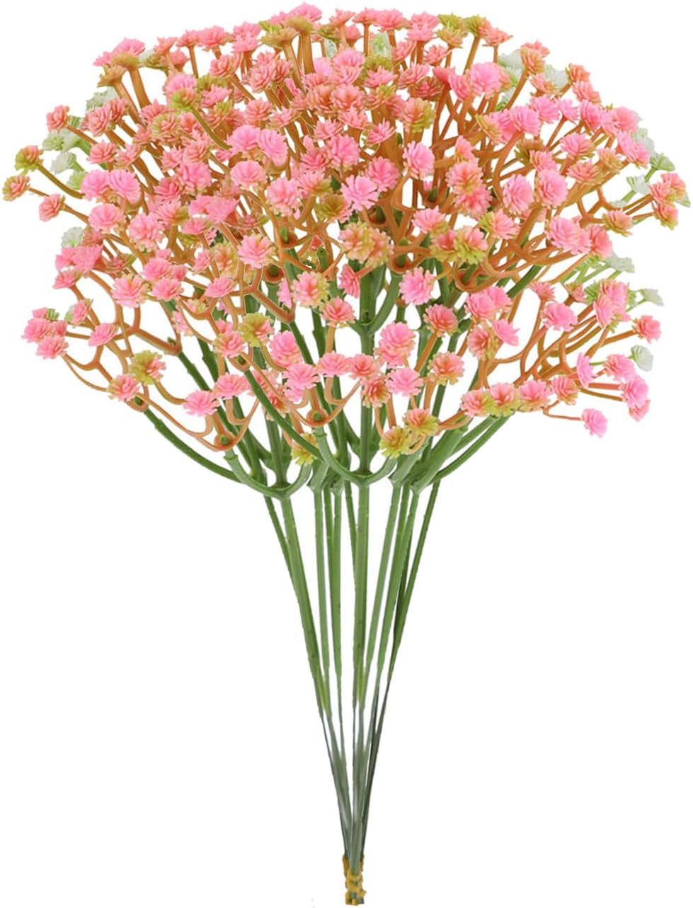 Artificial Flower 12PCS Plastic Babys Breath Table Decoration Wedding Deco Indoor Outdoor