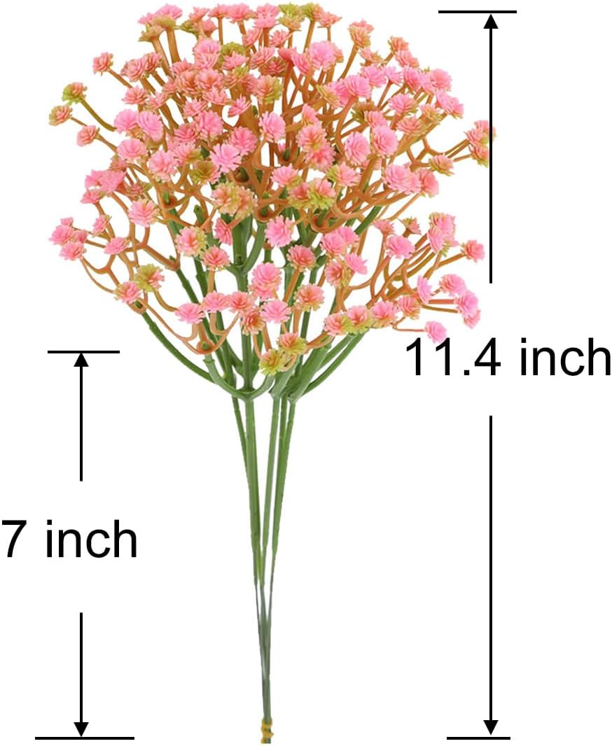 Artificial Flower 12PCS Plastic Babys Breath Table Decoration Wedding Deco Indoor Outdoor