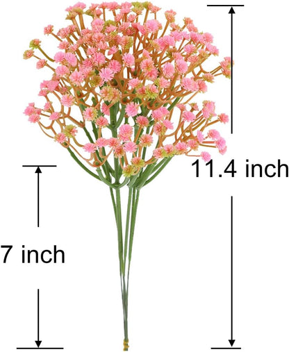 Artificial Flower 12PCS Plastic Babys Breath Table Decoration Wedding Deco Indoor Outdoor