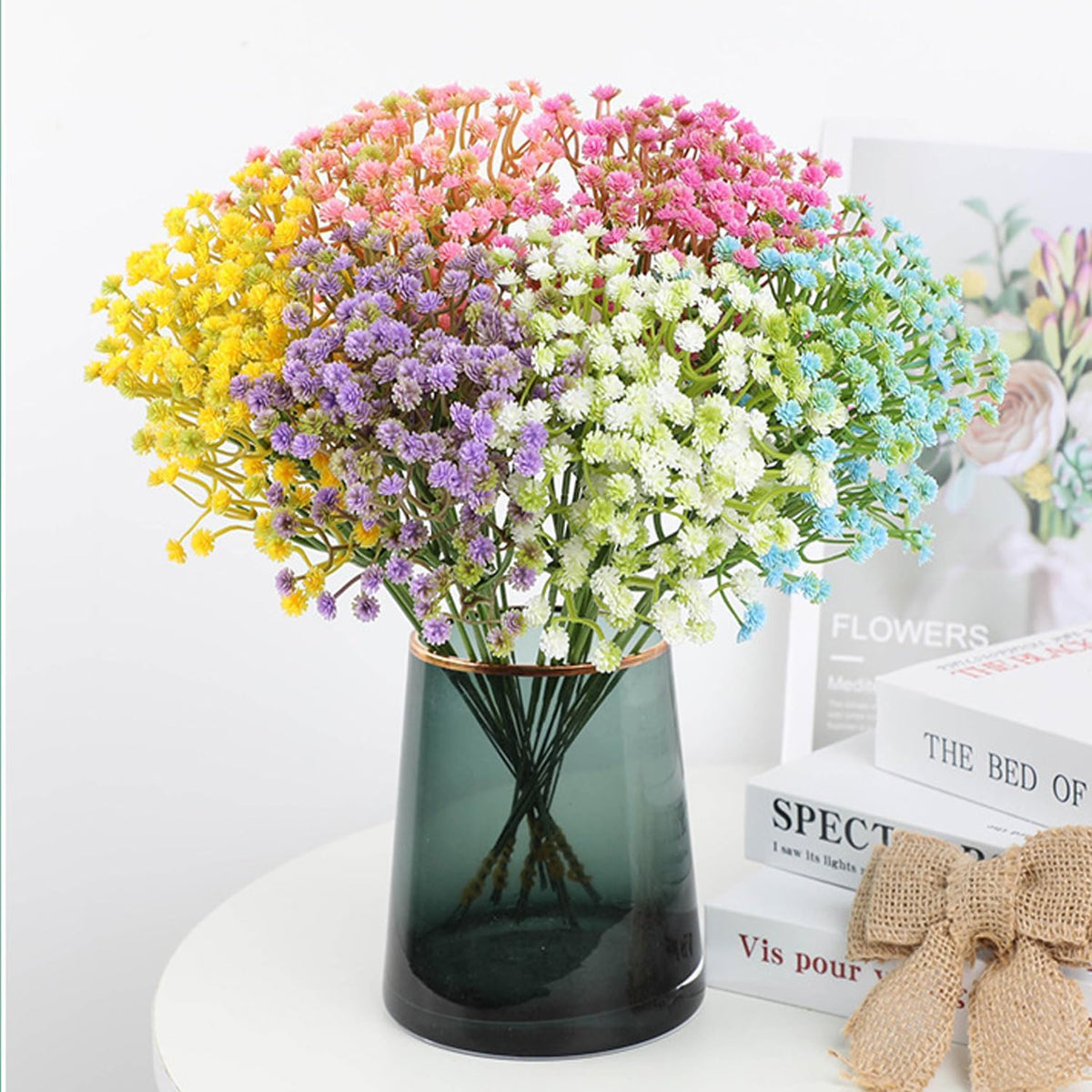 Artificial Flower 12PCS Plastic Babys Breath Table Decoration Wedding Deco Indoor Outdoor