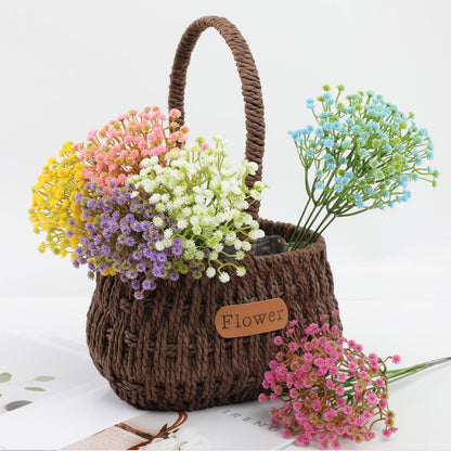 Artificial Flower 12PCS Plastic Babys Breath Table Decoration Wedding Deco Indoor Outdoor
