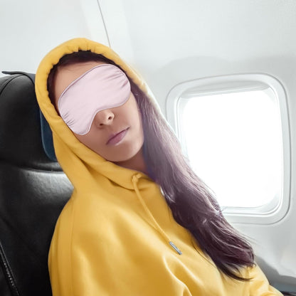 2 Pcs Sleep Mask, Pink Soft Silky Eye Cover