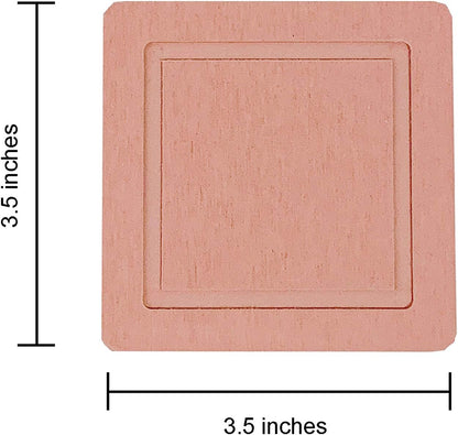 Diatomite Cup Coaster Mat 2 Pack, Fast Water Absorbent Coasters, Self-Dry Diatomaceous Cup Holder, Small Plant Tray (Pink)