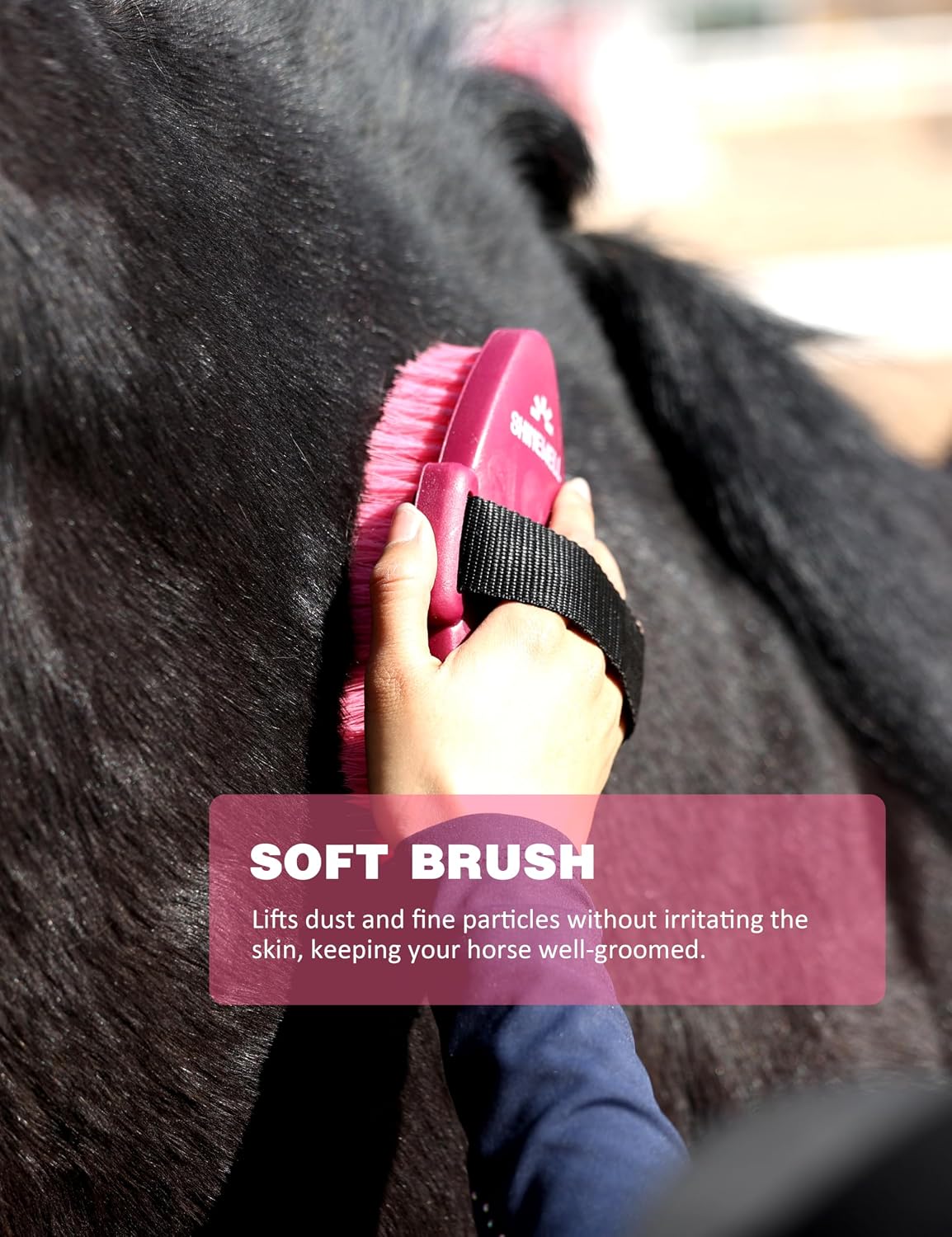 Horse Grooming Kit, Complete Horse Brush Set, Equine Grooming Tools for Shedding & Daily Care Pink