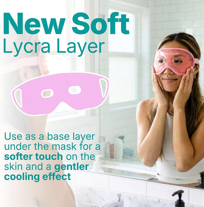 Cooling Eye Mask for Dark Circles, 2 Gel Eye Pads, Pink Set