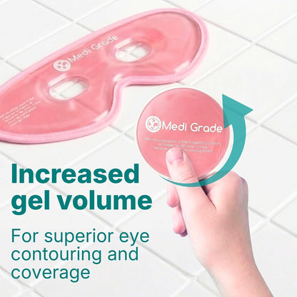 Cooling Eye Mask for Dark Circles, 2 Gel Eye Pads, Pink Set