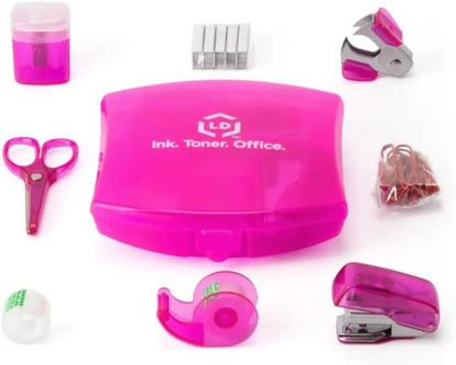 Pink Mini Office Supply Kit: All Your Mobile Office Tools