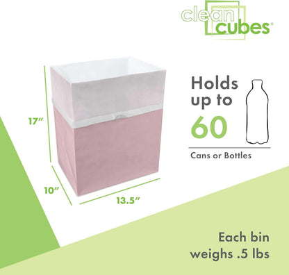 13 Gallon Disposable Pop-Up Trash Cans, 6-Pack (Pink)