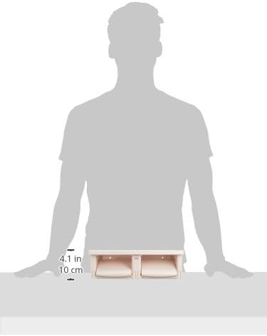 YH651#SR2 Double Paper Roll, Flat Shelf (Resin), Pastel Pink, Compatible with Coreless Paper