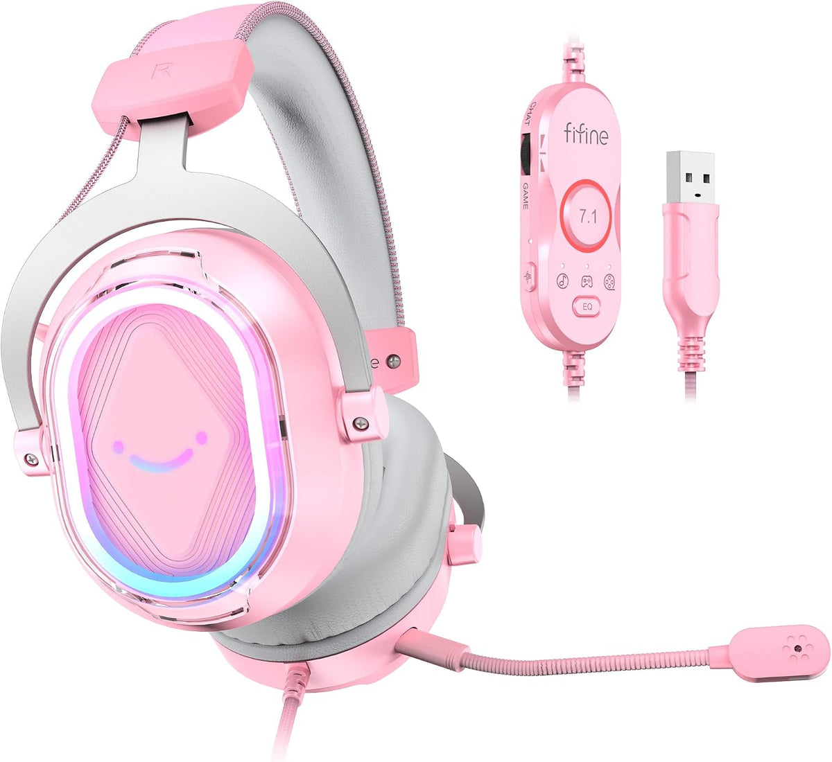 AmpliGame H13P Wired RGB Gaming Headset for PC, Mac, PS4, PS5