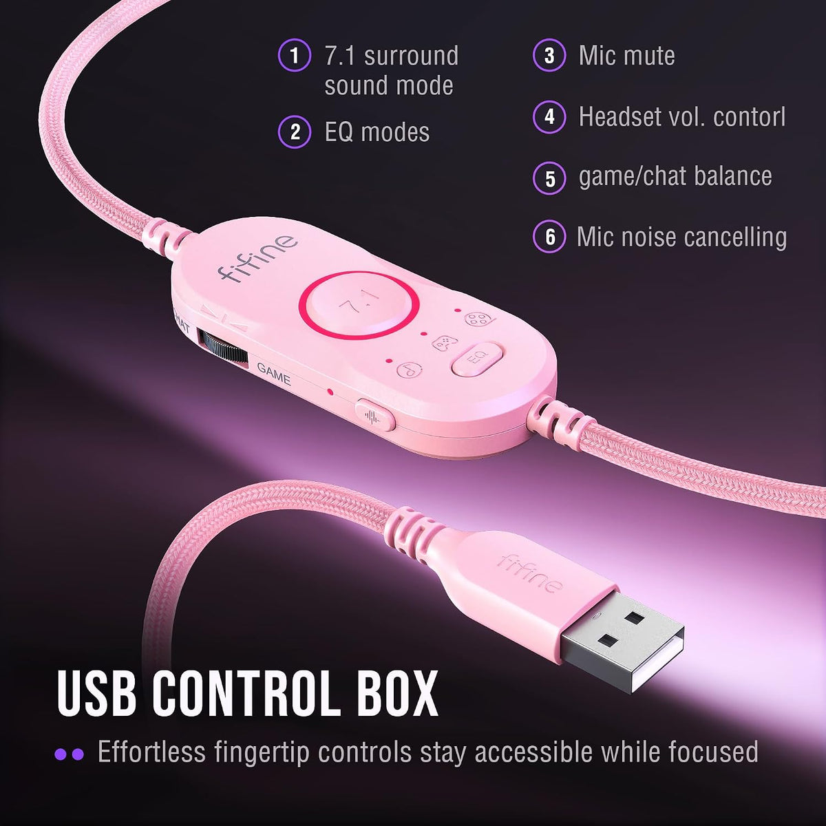 AmpliGame H13P Wired RGB Gaming Headset for PC, Mac, PS4, PS5