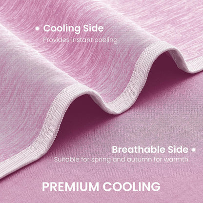 Topcee Cooling Blanket for Night Sweats Absorbs Heat to Keep Adults, Children Cool on Warm Nights, Q-Max 0.5 Cooling Blankets for Hot Sleepers, Ultra-Cool Lightweight Sofa Throw Blanket (50"x70")