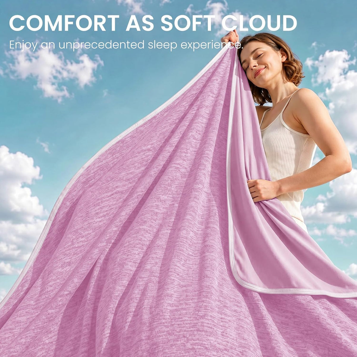 Topcee Cooling Blanket for Night Sweats Absorbs Heat to Keep Adults, Children Cool on Warm Nights, Q-Max 0.5 Cooling Blankets for Hot Sleepers, Ultra-Cool Lightweight Sofa Throw Blanket (50"x70")