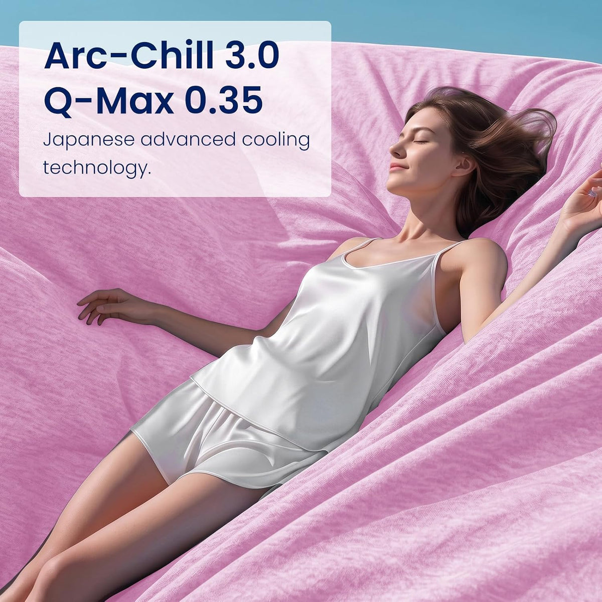 Topcee Cooling Blanket for Night Sweats Absorbs Heat to Keep Adults, Children Cool on Warm Nights, Q-Max 0.5 Cooling Blankets for Hot Sleepers, Ultra-Cool Lightweight Sofa Throw Blanket (50"x70")