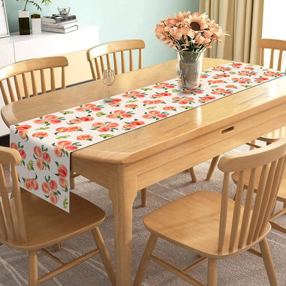 Peach Table Runner Sweet Peach Party Decoration Summer Fruit Rustic Home Kitchen Dining Room Decor 72 Inches Long