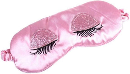 Pink Eye Mask for Sleeping, Satin Blindfold Silk Sleep Mask Smooth Soft Breathable Travel Eye Cover Eyeshade with Elastic Strap for Women and Girls, Sleep Masks