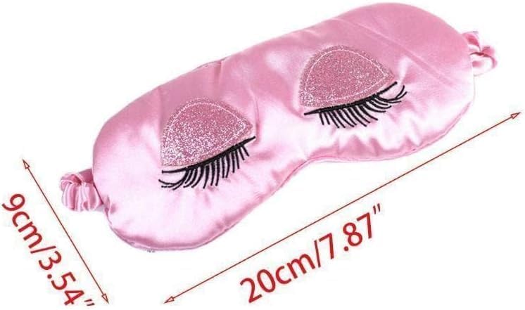 Pink Eye Mask for Sleeping, Satin Blindfold Silk Sleep Mask Smooth Soft Breathable Travel Eye Cover Eyeshade with Elastic Strap for Women and Girls, Sleep Masks