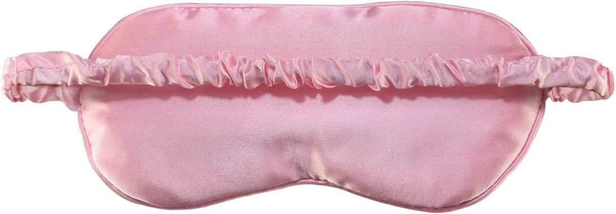Pink Eye Mask for Sleeping, Satin Blindfold Silk Sleep Mask Smooth Soft Breathable Travel Eye Cover Eyeshade with Elastic Strap for Women and Girls, Sleep Masks