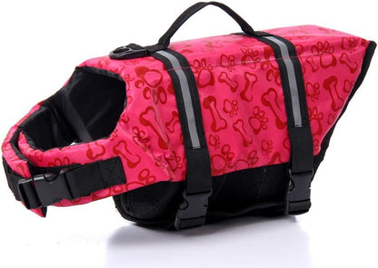 Dog Life Jacket Flotation Vest Saver Swimsuit Preserver Pet Adjustable Safety Coat for Water Safety at The Pool, Beach, Boating, Swimming (XS, Pink)