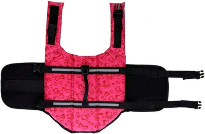 Dog Life Jacket Flotation Vest Saver Swimsuit Preserver Pet Adjustable Safety Coat for Water Safety at The Pool, Beach, Boating, Swimming (XS, Pink)